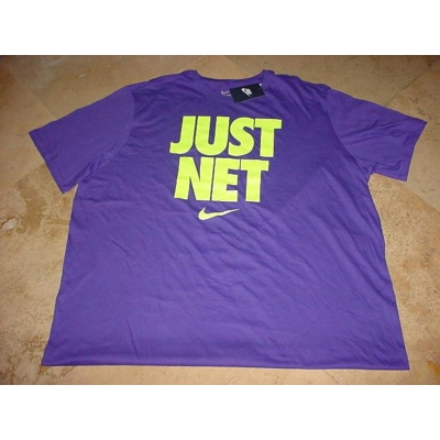 Nike JUST NET Athletic Cut Basketball Tee Purple 3XL