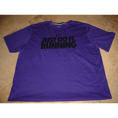 Nike JDI Just Do It Running Slogan Tee Purple 3XL