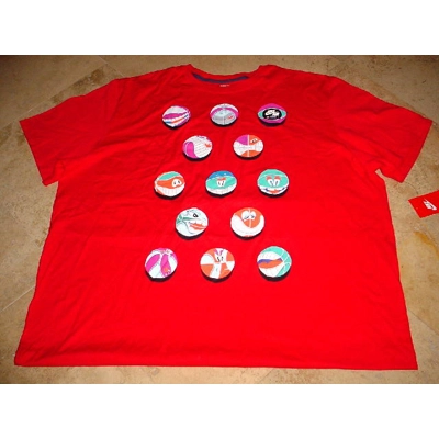 Nike AF1 Silly Selfie Ball Graphic Tee Red 4XL