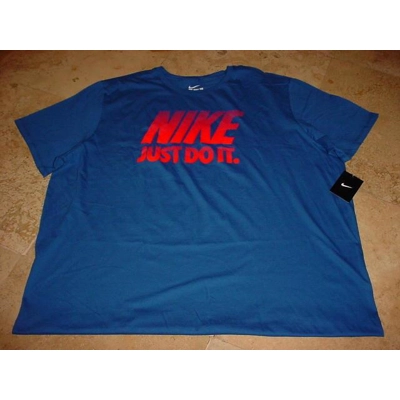 Nike Classic Graphic Futura Block Logo Tee Blue 4XL