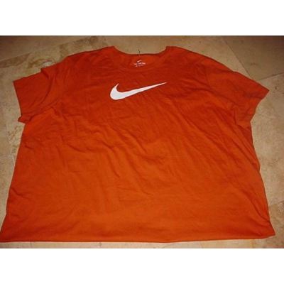 Nike Kurling Swoosh Logo Fitness Shirt Rust 4XL