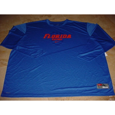 Nike Florida Gators FitDry Long Sleeve Football Practice Shirt Royal 4XL