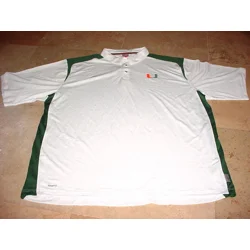 Nike Miami Hurricanes Goal to Go Performance Polo White Gr..