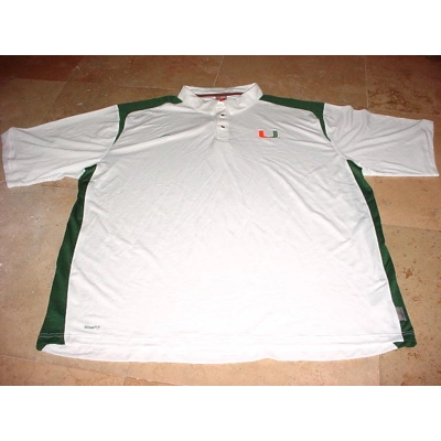 Nike Miami Hurricanes Goal to Go Performance Polo White Green 3XL