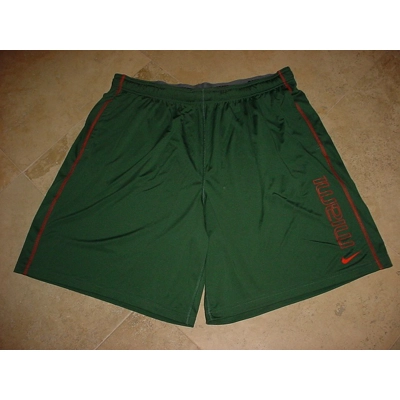 Nike Miami Hurricanes Select Fly Performance Shorts Green 3XL