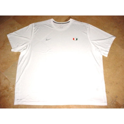 Nike Miami Hurricanes Performance Dri-Fit Football Shirt White 4XL