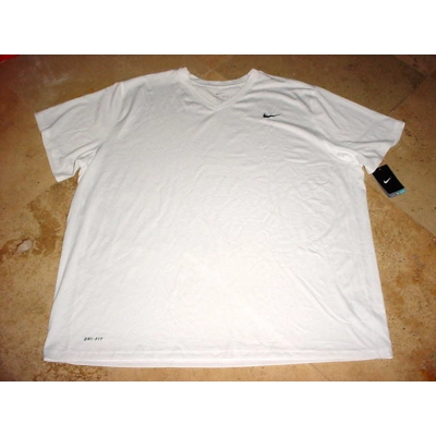Nike Dri-Fit Lightweight Short Sleeve Fitness Shirt White 4XL