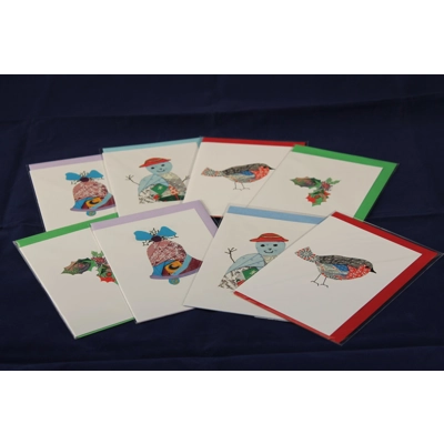 8 Notelet Card Pack - Iris Folding Christmas Theme 8 Notelet Card Pack - Iris Folding Christmas Theme