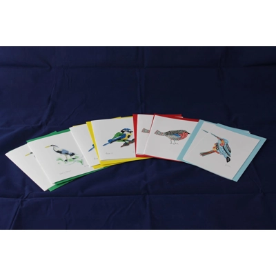 8 Notelet Card Mixed Pack - Papercraft Birds 8 Notelet Card Mixed Pack - Papercraft Birds