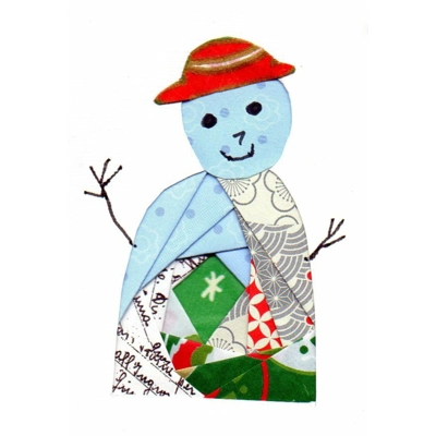 Snowman - Iris Fold Notelet Card Snowman - Iris Fold Notelet Card