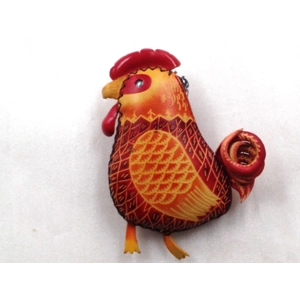 6055 Rooster Cock Leather Coin Purse Farm DSQB6055