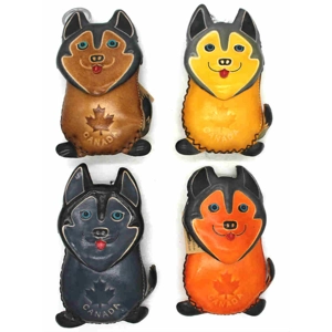 6228C Dog Husky Leather Coin Purse Farm DSQB6228C