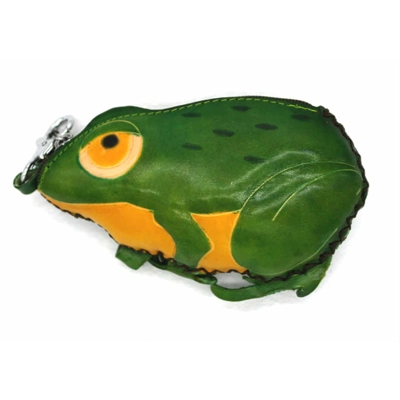 9011 Frog Leather Coin Purse Forest DSQB9011