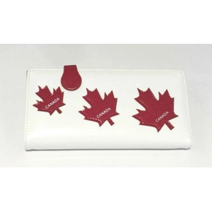 C003 Large Slim Wallet Canada Maple Leaf