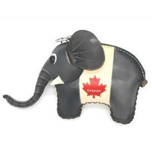 100C Elephant Leather Coin Purse Canada Souvenir