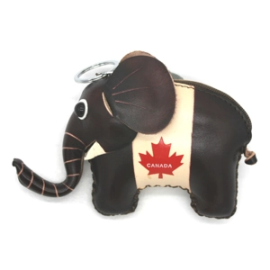 100C Elephant Leather Coin Purse Canada Souvenir