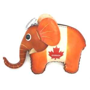100C Elephant Leather Coin Purse Canada Souvenir