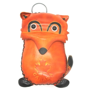 127C Fox Leather Coin Purse Canada Souvenir