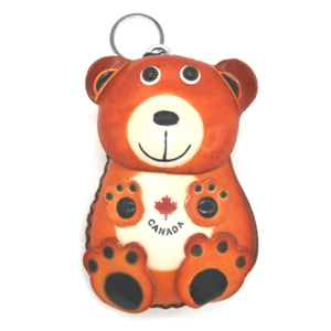 130C Bear Leather Coin Purse Canada Souvenir