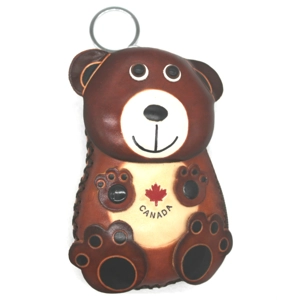 130C Bear Leather Coin Purse Canada Souvenir