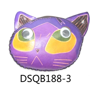 188 Cat Leather Coin Purse Farm DSQB188