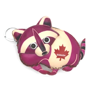 223C Racoon Leather Coin Purse Canada Souvenir