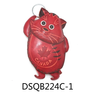 224C Cat Leather Coin Purse Canada Souvenir