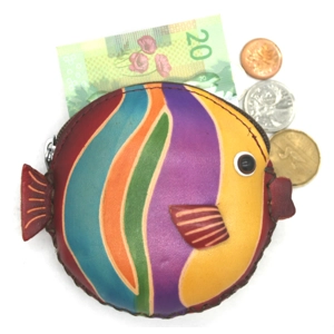 231 Fish Leather Coin Purse Ocean DSQB231