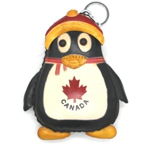 280C Penguin Leather Coin Purse Canada Souvenir