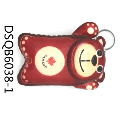 6038 Bear Leather Coin Purse Canada Souvenir