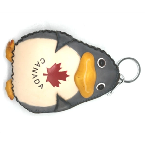 6104C Penguin Leather Coin Purse Ocean DSQB6104C