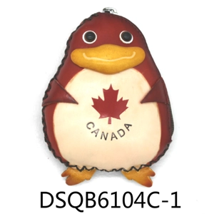 6104C Penguin Leather Coin Purse Ocean DSQB6104C