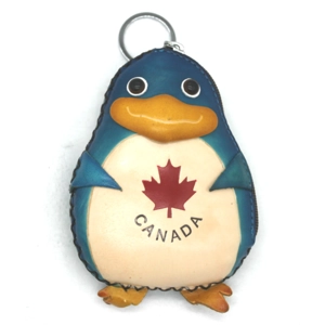 6104C Penguin Leather Coin Purse Ocean DSQB6104C
