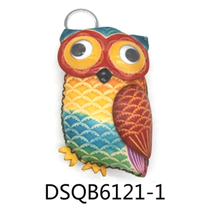 6121 Owl Leather Coin Purse Forest DSQB6121