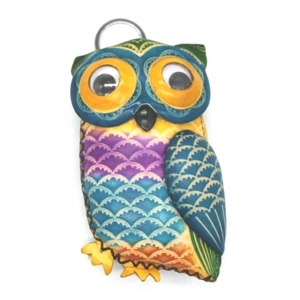 6121 Owl Leather Coin Purse Forest DSQB6121