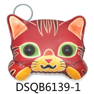 6139 Cat Leather Coin Purse Farm DSQB6139