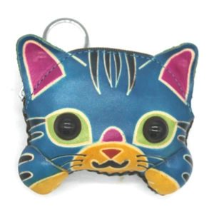 6139 Cat Leather Coin Purse Farm DSQB6139