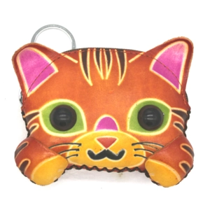 6139 Cat Leather Coin Purse Farm DSQB6139