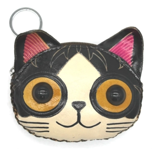 6149 Cat Leather Coin Purse Farm DSQB6149
