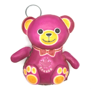6179C Bear Leather Coin Purse Canada Souvenir