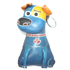 6205 Dog Leather Coin Purse Canada Souvenir