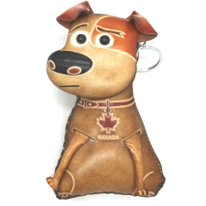 6205 Dog Leather Coin Purse Canada Souvenir