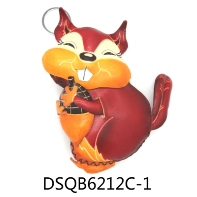 6212C Squirrel Leather Coin Purse Canada Souvenir DSQB6212C