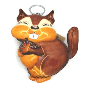 6212C Squirrel Leather Coin Purse Canada Souvenir DSQB6212C