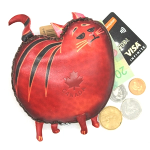 6224C Cat Leather Coin Purse Farm DSQB6224C