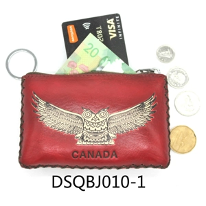 J010 Leather Coin Purse Canada Souvenir