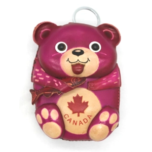 J031 Bear Leather Coin Purse Canada Souvenir DSQBJ031