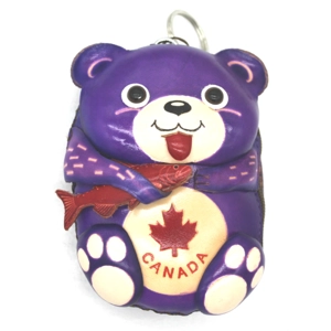 J031 Bear Leather Coin Purse Canada Souvenir DSQBJ031