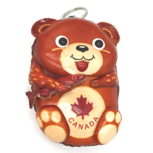 J031 Bear Leather Coin Purse Canada Souvenir DSQBJ031