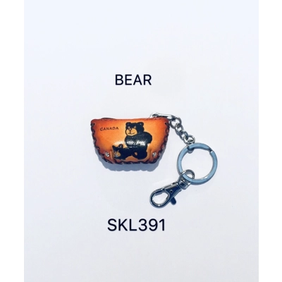 SKL391 Bear Bag Leather Key Chain